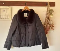 Lugnoncure（ルノンキュール）ファー襟 中綿コート ショート丈 （M）