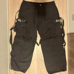 9090テクノカーゴパンツ techno cargo pants ブラック XL