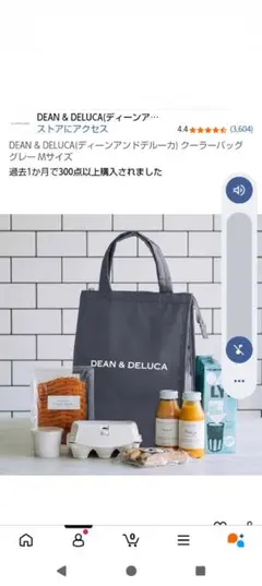 DEAN & DELUCA クーラーバッグ グレーのサムネイル