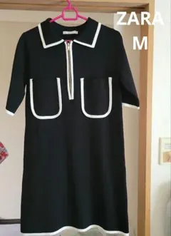ZARA 半袖ニットワンピース M