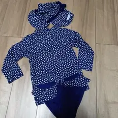 ベビー水着セット ネイビー ハート柄