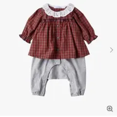 familiar 現行品　ロンパース チェック柄 70サイズ