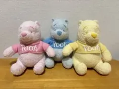 くまのプーさん3色ぬいぐるみセット