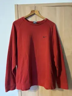 00s NIKE ナイキ スウェット 赤 XL 刺繍ロゴ オーバーサイズ