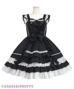 Angelic Pretty Sweetフリルジャンパースカート クロ
