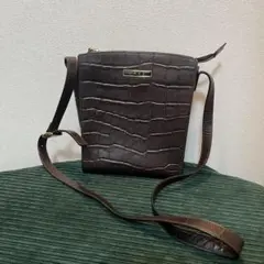 【美品】GRES 2way ショルダーバッグ クロコ型押し レザー ブラウンのサムネイル