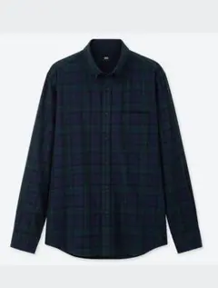 【新品】ユニクロ UNIQLO ネルシャツ チェック ダークグリーン 緑 XL