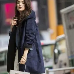 ナノユニバース フェイクムートン ボア コート