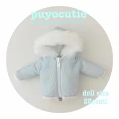 フード中綿ジャンパー/light blue ブライスアウトフィット