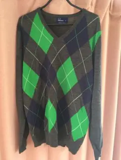 Fred Perry フレッドベリー　ニット　アーガイル柄　長袖　メンズ