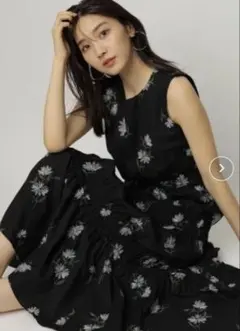 花柄 刺繍 ワンピース JUSGLITTY