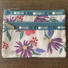LeSportSAC×eclatコラボ、大人の花柄ポーチ　新品未使用