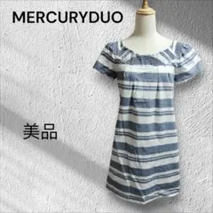 美品MERCURYDUO ストライプ 半袖 ワンピース春夏秋