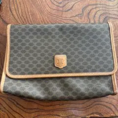 CELINE マカダム柄 2WAY クラッチバッグ ショルダーバッグ