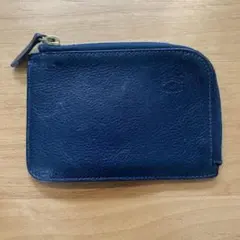 IL BISONTE L字ファスナー コンパクトウォレット ネイビー
