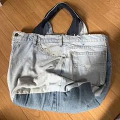 リメイクデニムトートバッグ ライトブルー