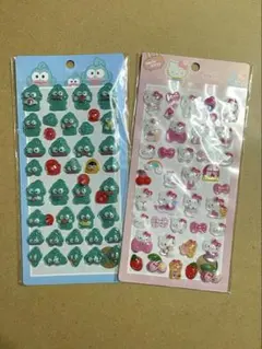 サンリオ　ぷっくりシール ２枚セット！　ハローキティ　ハンギョドン