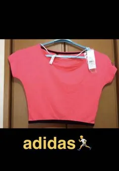 【新品タグ付】アディダス ランニングシャツ 半袖 レディース M ピンクのサムネイル