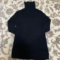 ウール100% タートルネック　ブラック
