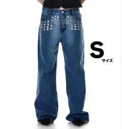 BEEDEN METAL EYELET SEMI LOOSE DENIM デニム