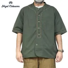 Nigel Cabourn 半袖シャツ サイズ48 カーキ 楽天市場】[TIME SALE] Nigel Cabourn ナイジェルケーボン 50s