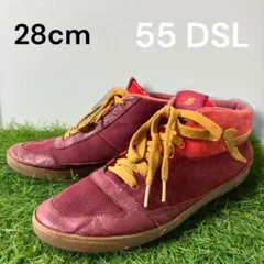 55DSL ボルドー 28cm スエード ハイカット スニーカー インポート 靴のサムネイル