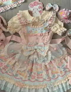 Antique Cat Dessert Landワンピース ロリータ スイーツ柄 | Mercari