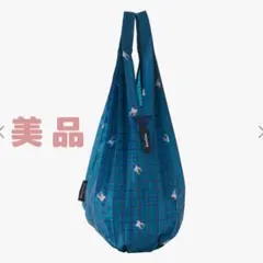 めっこさま❤︎ファミリア Shupatto エコバッグ ミニマルS 青系チェック