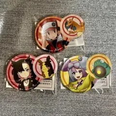 ポケモンマスターズEX ポケモン&トレーナー缶バッジ　3個セット