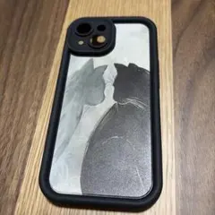 猫のイラスト ハードケース iPhone15用