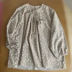 Sサイズ　七分袖ブラウス ベージュ