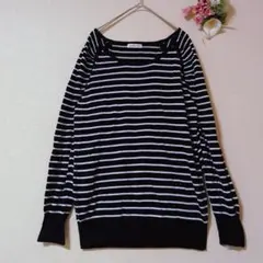 a.v.v standard イトキン ストライプニット 長袖 サイズ38 春物