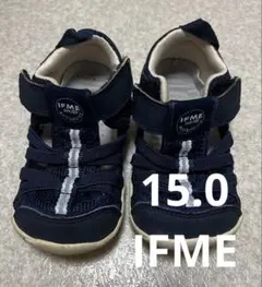 【中古】 IFME ネイビー サンダル ウォーターシューズ　15.0cm