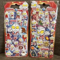 ① ウルトラマン ぷっくり立体ステッカー 2点セット
