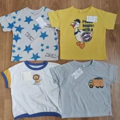 ⑤新品　８０センチ　男の子　半袖　Tシャツ　4枚セット　かっこいい　カラフル