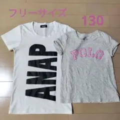 ANAP ホワイトTシャツ & POLO グレーTシャツ セット