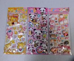 平成レトロ　シール　平成女児　マシュマロ　もちぷに　動物系　3点セット 当時物