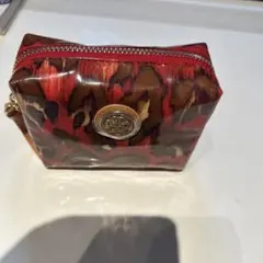 トリーバーチ　レオパード柄ポーチ 赤茶