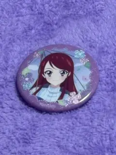 アイカツ　紫吹蘭　カード　缶バッジ　２点セット