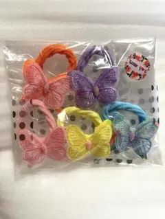 ヘアゴム　ヘアアレンジ　キッズ　子ども　 赤ちゃん　ベビー　チョウ　蝶　リボン