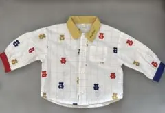 apres les cours クマ刺繍シャツ 80 tiny bear