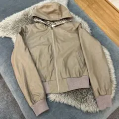 レザー　ジャケット　フード付き