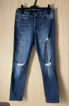 ユニクロ スキニージーンズ 27 ブルーデニム ストレッチデニム レギンスパンツ