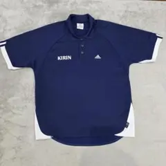 adidas　アディダス　ポロシャツ　L　ネイビー　KIRIN　キリン　サッカー