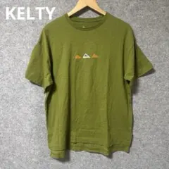 KELTYオリーブグリーン 山刺繍 Tシャツ