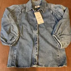 ZARA デニムシャツ S パフスリーブ　新品　ザラ