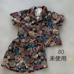 しまむら　ルルモーメント　チームワッペン　セットアップ　80 rrmoment