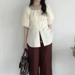 mystywoman 2WAY パフスリーブ ブラウス オフホワイトのサムネイル