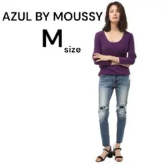 【美品】AZUL BY MOUSSY REPAIR DENIM SKINNY M