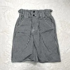 【コルザ】タイトスカート チェック ひざ丈 ウエストゴム 大きめ ゆったり 綿混